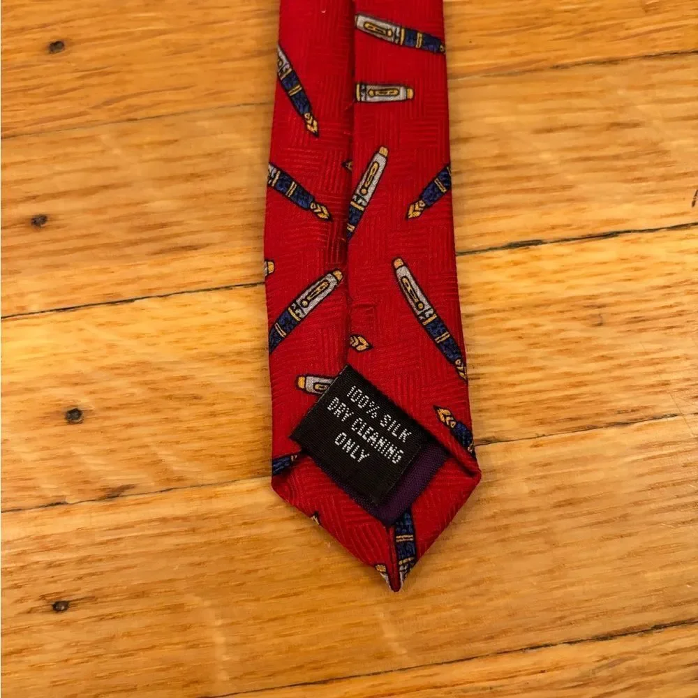 Disney Store Mickey Mouse vintage red silk tie